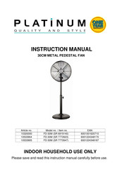 Platinum 10320000 Manuel D'instructions