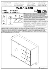 Dedeman MARBELLA 2K4F UP 01228 Instructions D'assemblage