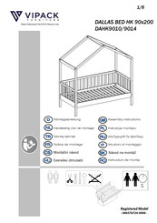 VIPACK DALLAS BED HK 90x200 DAHK9010 Notice De Montage