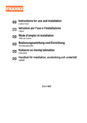 Franke FLS 905 Mode D'emploi Et Installation