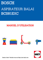 Bosch BCS 81EXC Unlimited Mode D'emploi