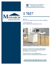 Monarch Specialties I 7027 Instructions D'assemblage