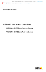 Axis P54 PTZ Serie Mode D'emploi