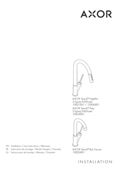 Axor Starck Bar Faucet 108261 Serie Instructions De Montage / Mode D'emploi / Garantie