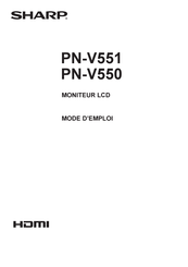 Sharp PN-V550 Mode D'emploi