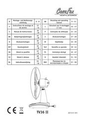 CasaFan TV36 II Instructions De Montage Et De Service