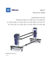 Hillrom Allen A-71101-SA Mode D'emploi