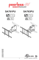 peerless-AV SMARTMOUNT SA763PU Mode D'emploi