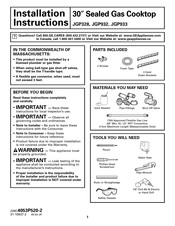 GE Appliances JGP932 Instructions D'installation
