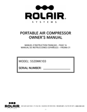 Rolair 5520MK103 Manuel D'instruction