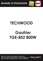 TECHWOOD TGE-852 Manuel D'utilisation