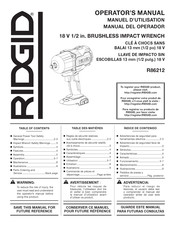 RIDGID R86212 Manuel D'utilisation