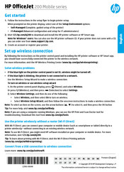 HP OfficeJet 200 Mobile Série Mode D'emploi