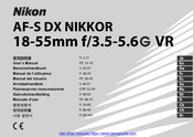 Nikon AF-S DX NIKKOR 18-55mm f/3.5-5.6 VR Manuel De L'utilisateur