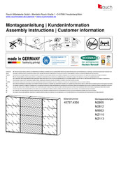 Rauch M2812 Instructions De Montage