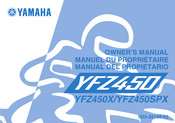 Yamaha YFZ450X 2007 Manuel Du Propriétaire