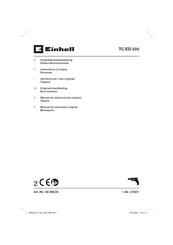 EINHELL TC-ED 500 Instructions D'origine