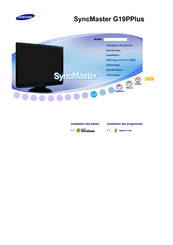 Samsung SyncMaster G19PPlus Mode D'emploi