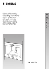 Siemens TK 68 E 570 Notice D'utilisation