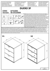 Agata Meble UP 01093 Instructions D'assemblage
