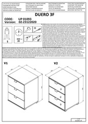 Agata Meble DUERO 3F Instructions D'assemblage