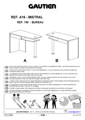 Gautier 150 Instructions De Montage