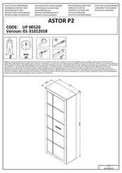 Dedeman ASTOR P2 UP 00520 Instructions D'assemblage