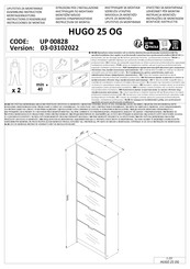 Dedeman UP 00828 Instructions D'assemblage