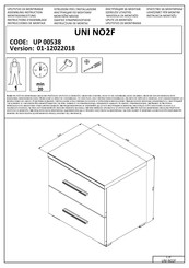 Dedeman UNI NO2F UP 00538 Instructions D'assemblage