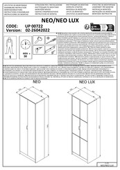 Dedeman NEO UP 00722 Instructions D'assemblage