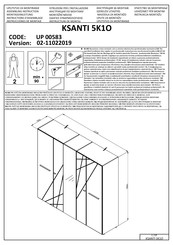 Dedeman KSANTI 5K1O UP 00583 Instructions D'assemblage