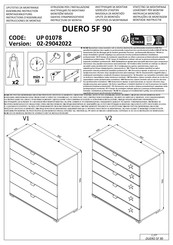 Dedeman DUERO 5F 90 UP 01078 Instructions D'assemblage