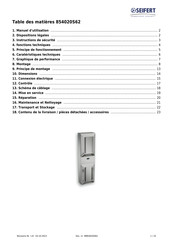 Seifert 854020S62 Manuel D'utilisation