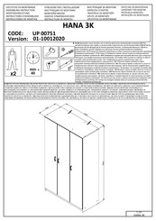 Forma Ideale HANA 3K UP 00751 Instructions D'assemblage