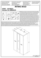 Dedeman RITMO 3K1O UP 00627 Instructions D'assemblage