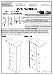 Dedeman KAPRI UP 00744 Instructions D'assemblage