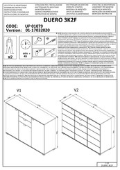 Forma Ideale DUERO 3K2F UP 01079 Instructions D'assemblage