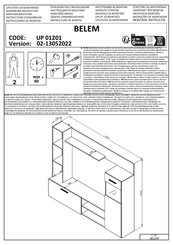 Dedeman BELEM UP 01201 Instructions D'assemblage