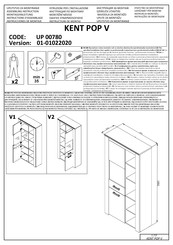 Dedeman KENT POP V UP 00780 Instructions D'assemblage