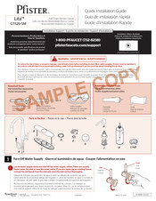 Pfister Lita GT529-SM Guide D'installation Rapide