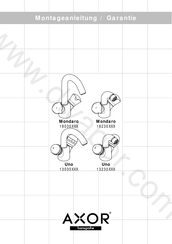 Hansgrohe AXOR Uno 13030 Série Instructions De Montage