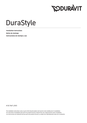 DURAVIT DuraStyle DS 7467 R Notice De Montage