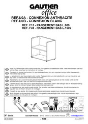 Gautier Office CONNEXION U0B F35 Instructions De Montage