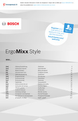 Bosch ErgoMixx Style MS6CM6120 Mode D'emploi