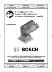 Bosch GSS12V-40 Consignes D'utilisation/De Sécurité