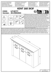 Xxxlutz KENT 160 3K3F Instructions D'assemblage