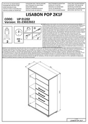 Agata Meble LISABON POP 2K1F Instructions D'assemblage