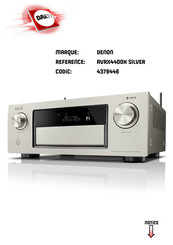 Denon AVR-X4400H Manuel De L'utilisateur