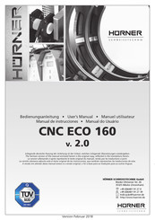 Hürner CNC ECO 160 Manuel Utilisateur