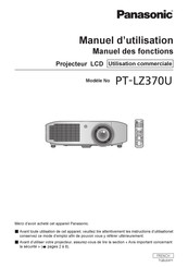 Panasonic PT-LZ370U Manuel D'utilisation